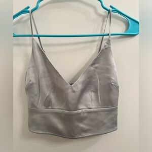 Abercrombie & Fitch Satin Crop Top